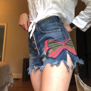 FREE PEOPLE/WE THE FREE BUTTERFLY SHORTS